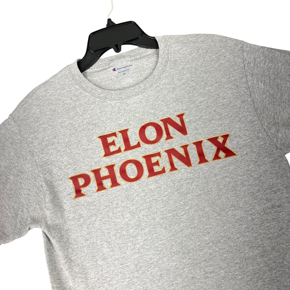 Elon Phoenix University Champion T-Shirt‎ Mens M Short Sleeve Collegiate - Picture 1 of 8